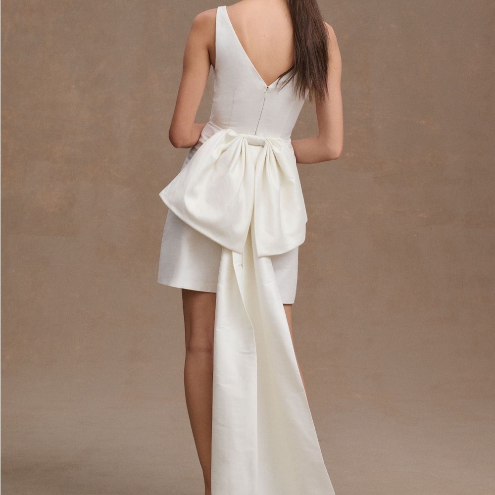 Sachin & Babi Archie V-Neck Bow Back Mini Dress Anthropologie